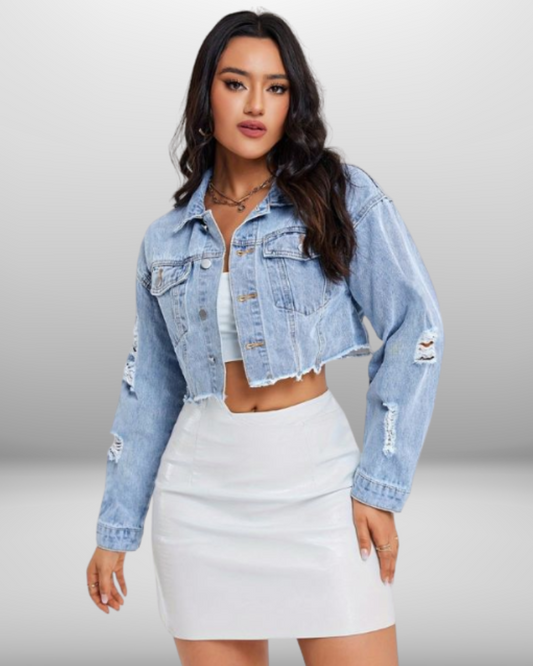 Naomi | Cropped Denim Jacket for Women